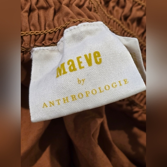 Maeve By Antropologie Women's Brown Puff Sleeve Top - Picture 15 of 15